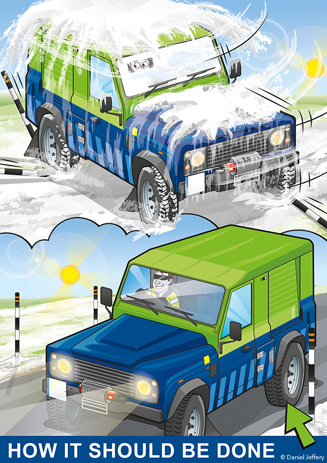 SSE transport rules illustrated safety poster